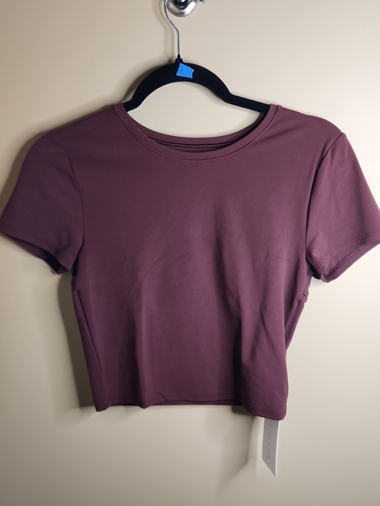 Athleta Tops - Athleta Transcend Open Back Tee in Plum. Size S. NWT. #600341